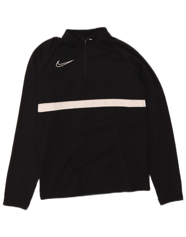 Nike Dri Fit Pullover-Trainingsanzugoberteil für Jungen, 10–11 Jahre, mittelgroß, Schwarz