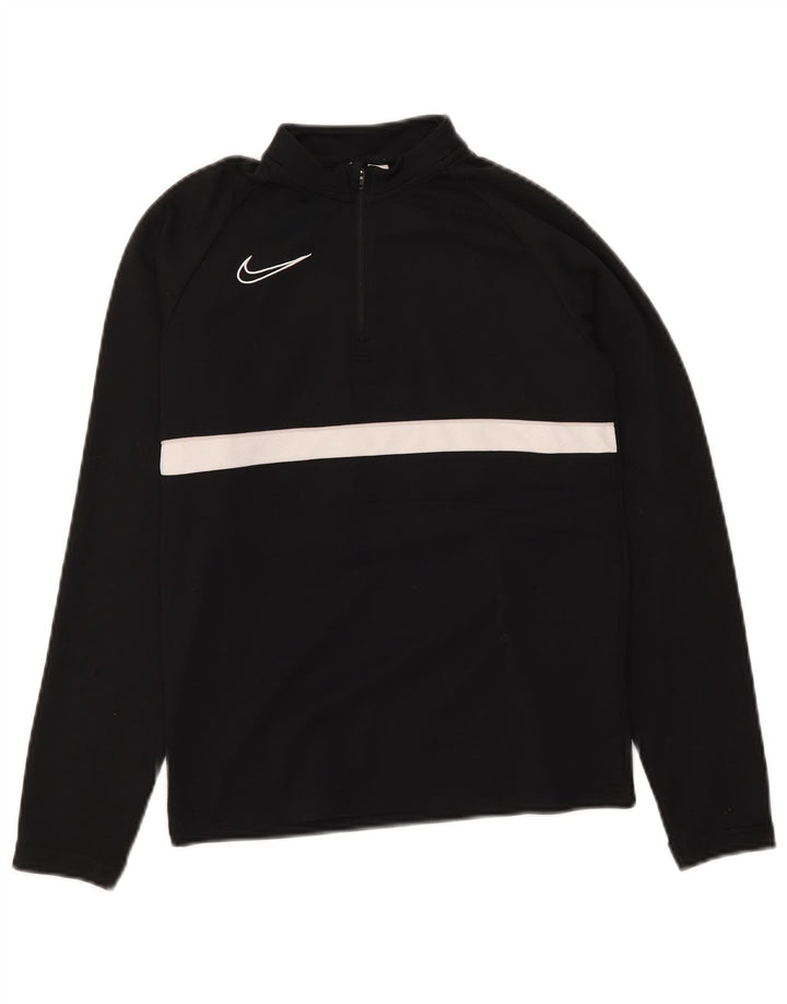 Nike Dri Fit Pullover-Trainingsanzugoberteil für Jungen, 10–11 Jahre, mittelgroß, Schwarz