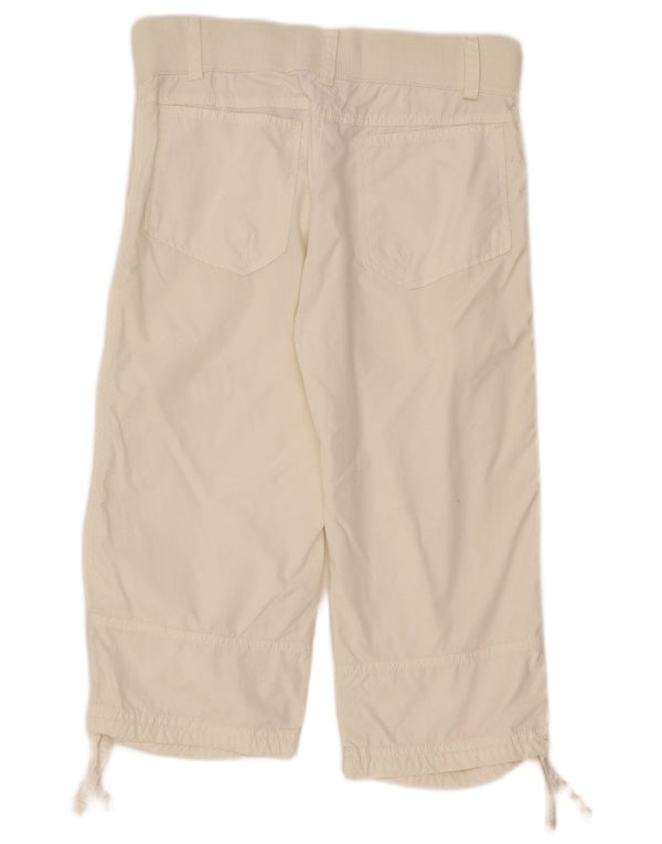 Nike Damen Caprihose UK 6 XS W32 L20 Weiße Baumwolle