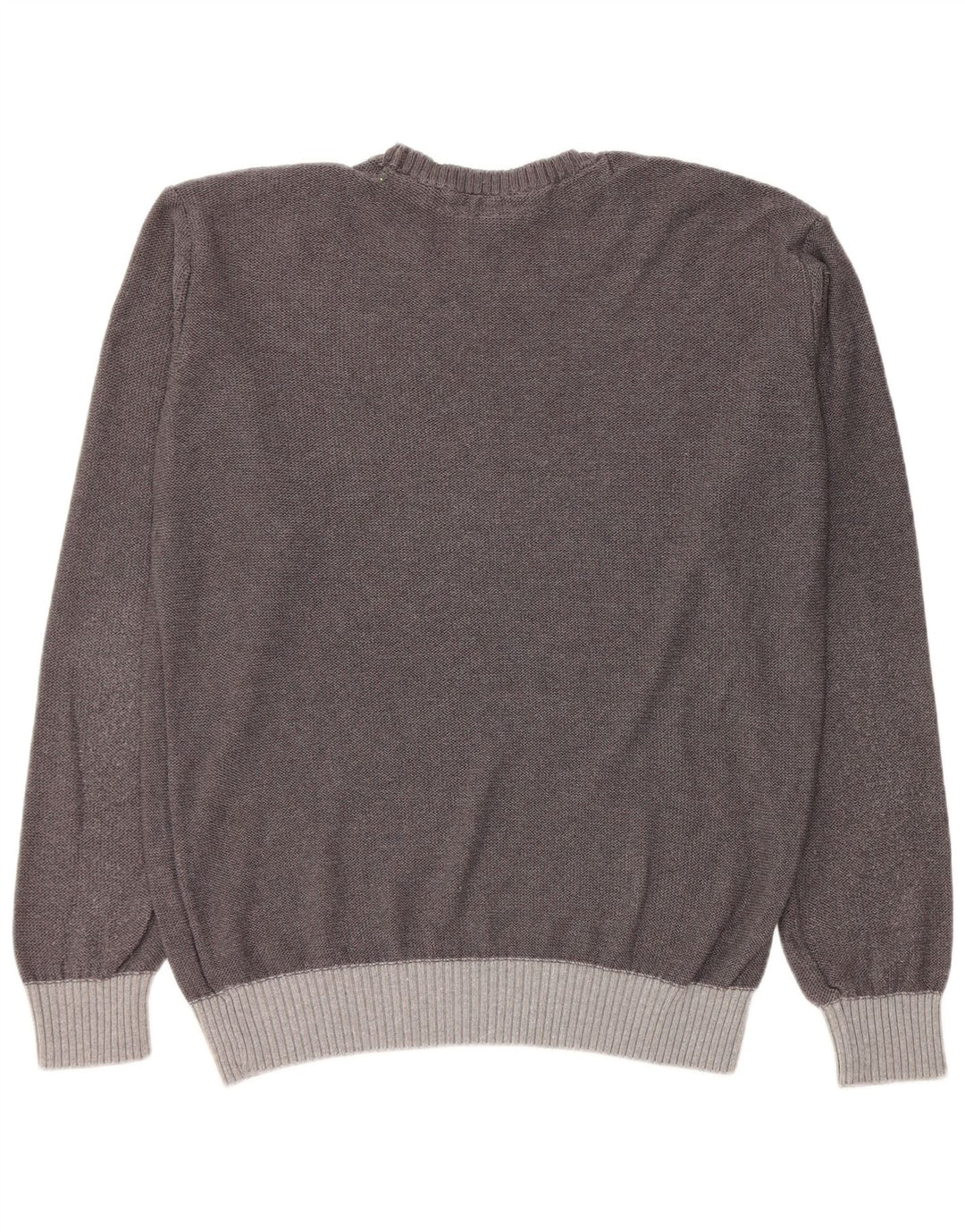 CHIEMSEE Herren-Pullover mit Rundhalsausschnitt, mittelgraue Colourblock-Baumwolle