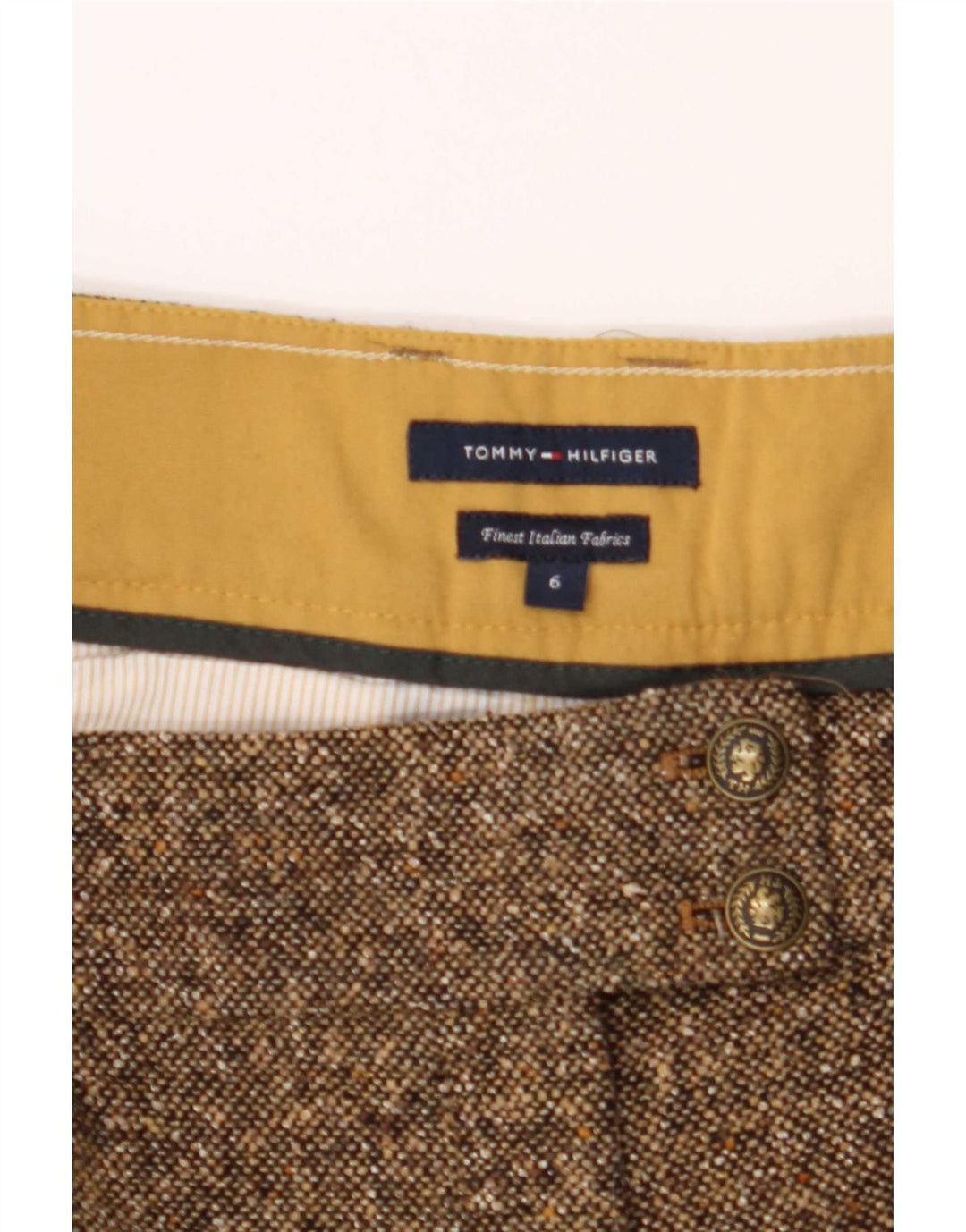 Tommy Hilfiger Damen-Freizeitshorts US 6 Medium W30 braun gefleckte Wolle