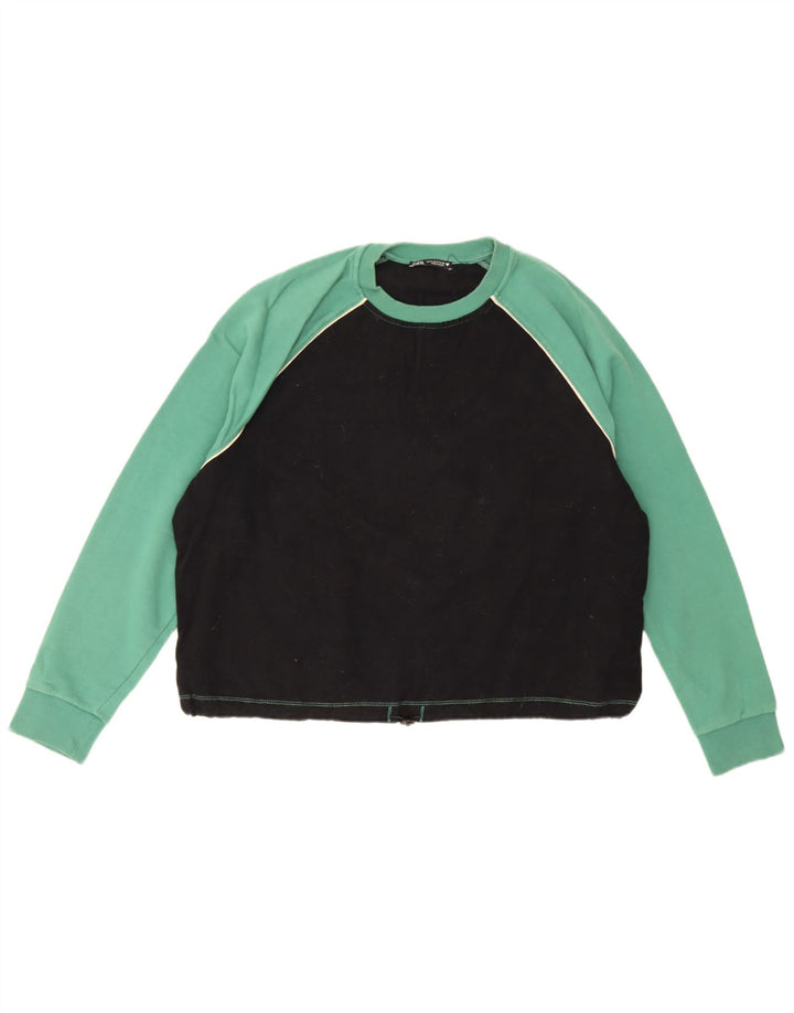 Zara Damen-Sweatshirt in Übergröße, Gr. 10, Größe S, Schwarz, Farbblock