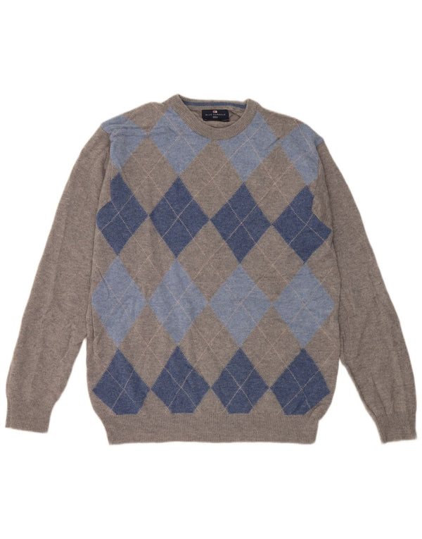 Marks & Spencer Mens Crew Neck Jumper Sweater UK 38/40 Medium Grey