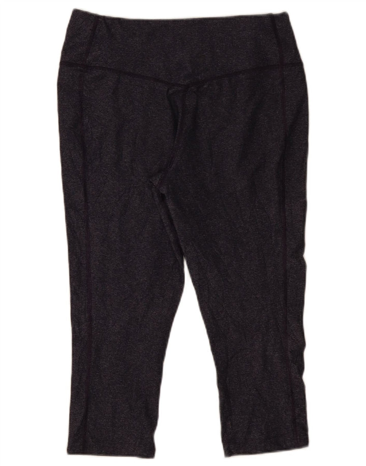 Nike Damen Dri Fit Capri Leggings UK 14 Large Marineblau Polyester