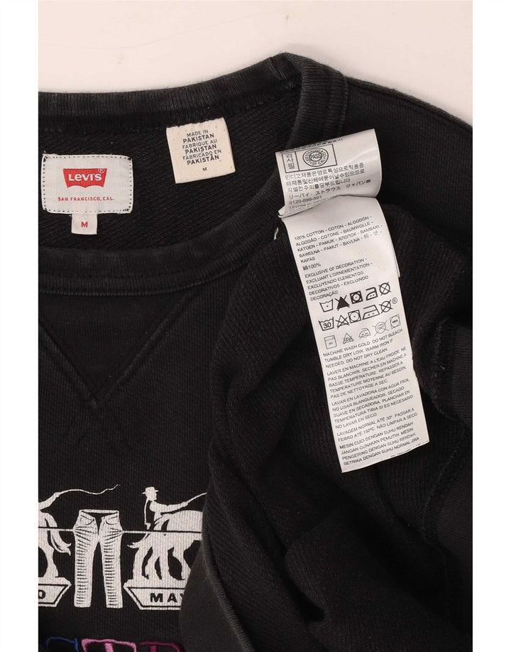 Levi's Herren-Sweatshirt mit Grafik, mittelschwarz, Baumwolle