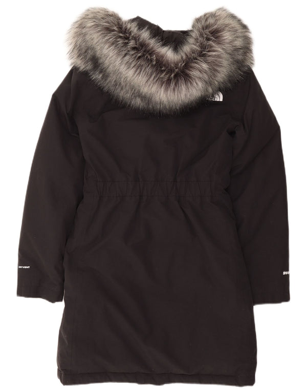 THE NORTH FACE Damen Übergroßer, gepolsterter Mantel mit Kapuze, UK 6 XS, schwarzes Nylon