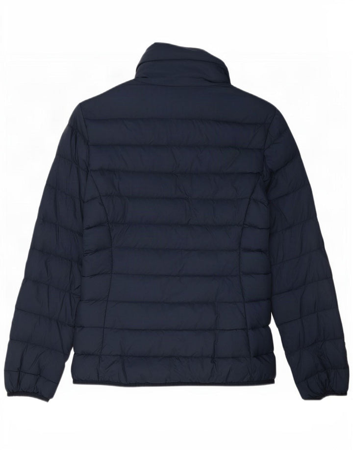 Benetton Damen Wattierte Jacke UK 10 Small Marineblau