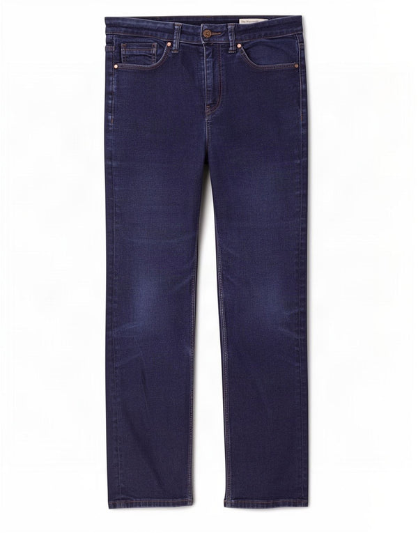 Marks & Spencer Damen Sienna Straight Jeans UK 12 Medium W30 L28 Marineblau