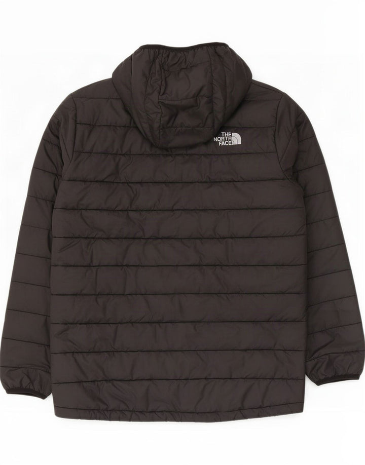 Wattierte Jacke mit Kapuze für Jungen von The North Face, 11–12 Jahre, Größe L, Schwarz, Polyester