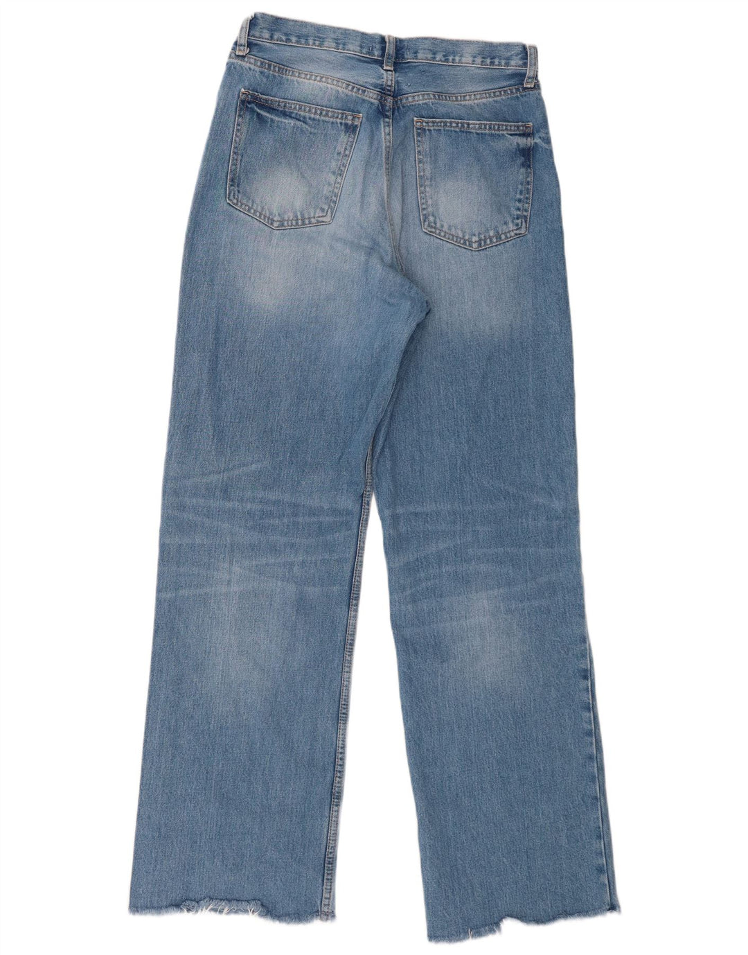 Zara Damen Straight Jeans EU 40 Medium W30 L33 Blau