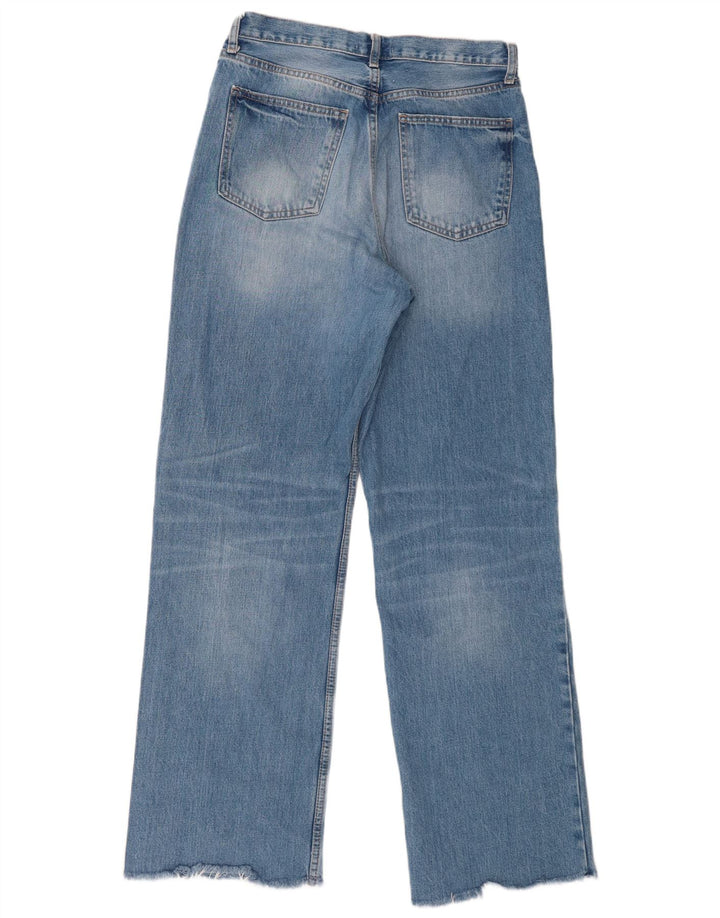 Zara Damen Straight Jeans EU 40 Medium W30 L33 Blau