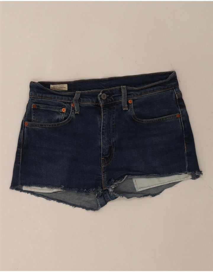 Levi's Damen 512 Jeansshorts W32 mittelblaue Baumwolle