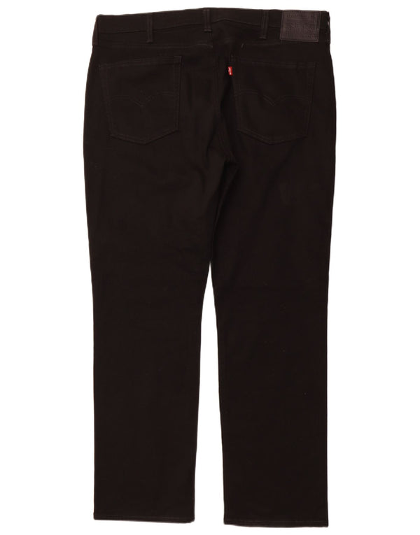 LEVI'S Herren 514 Straight Jeans W38 L32 Schwarze Baumwolle