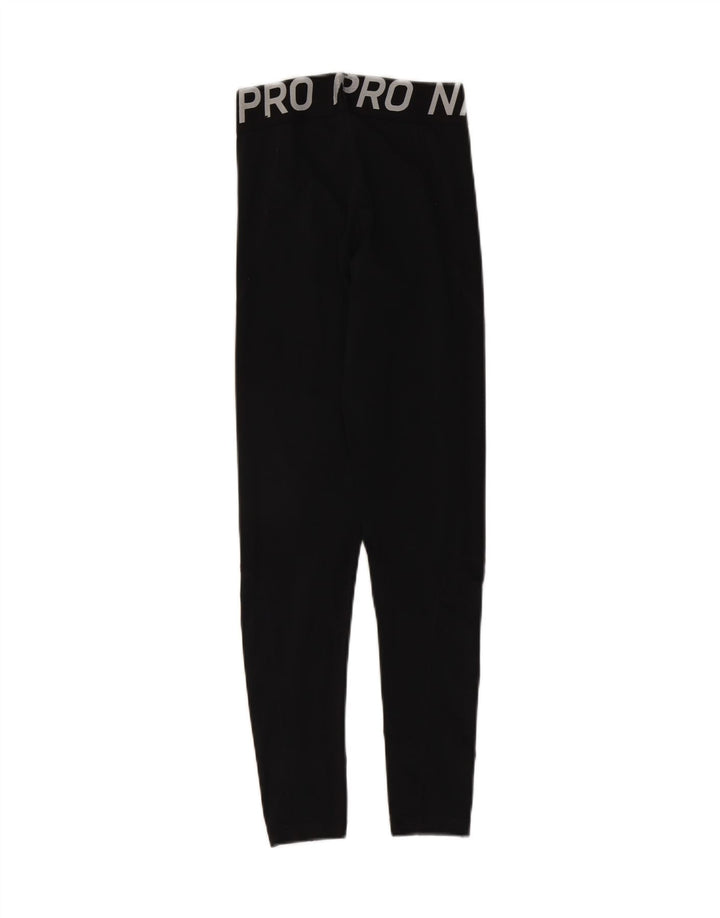 Nike Womens Graphic Leggings UK 8 Small Schwarz Polyester Sport