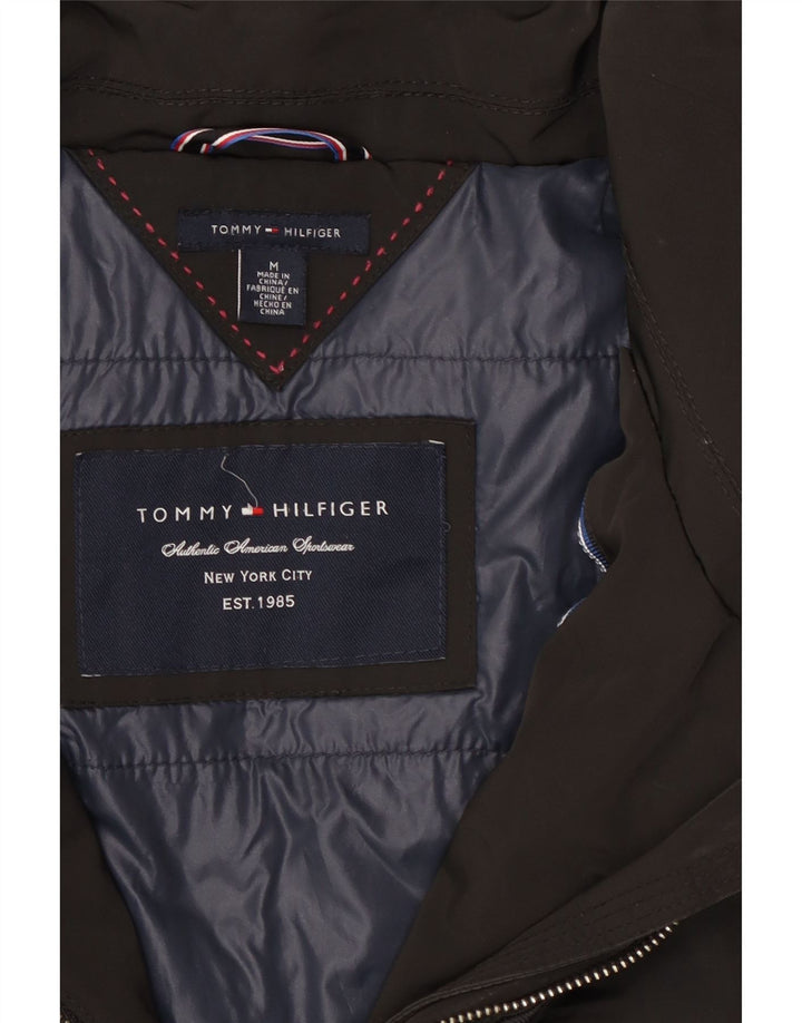 Tommy Hilfiger Damen Wattierte Jacke UK 14 Medium Schwarz Polyester