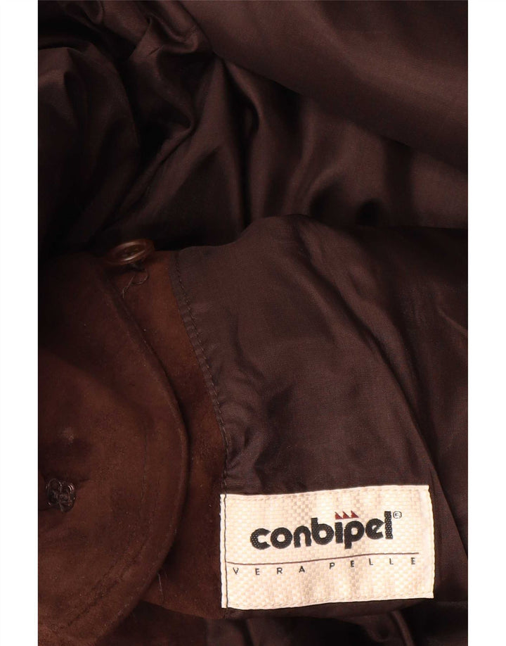 Conbipel Damen Wildlederjacke IT 46 Großes braunes Leder