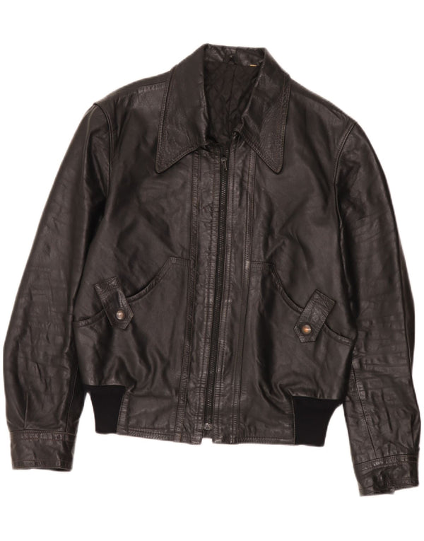 Fibok Herren Lederjacke IT 54 2XL Schwarz
