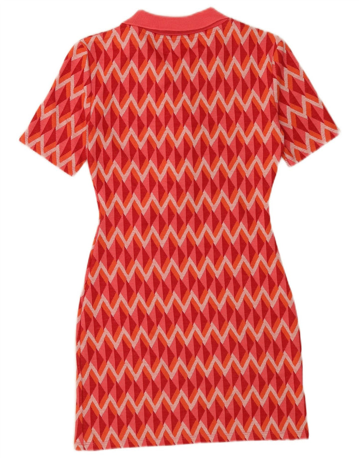 Zara Damen Polokleid UK 10 Small Red Chevron