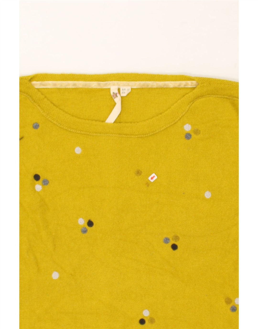 WHITE STUFF Womens Boat Neck Jumper Sweater UK 10 Small Yellow Spotted | Vintage White Stuff | Thrift | Second-Hand White Stuff | Used Clothing | Messina Hembry 