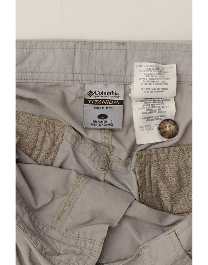 Columbia Herren Titanium Cargo Shorts Large W36 Graues Polyamid
