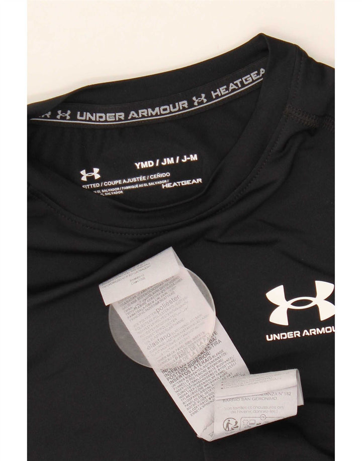 Under Armour Jungen Heat Gear Top Langarm 9–10 Jahre Medium Schwarz