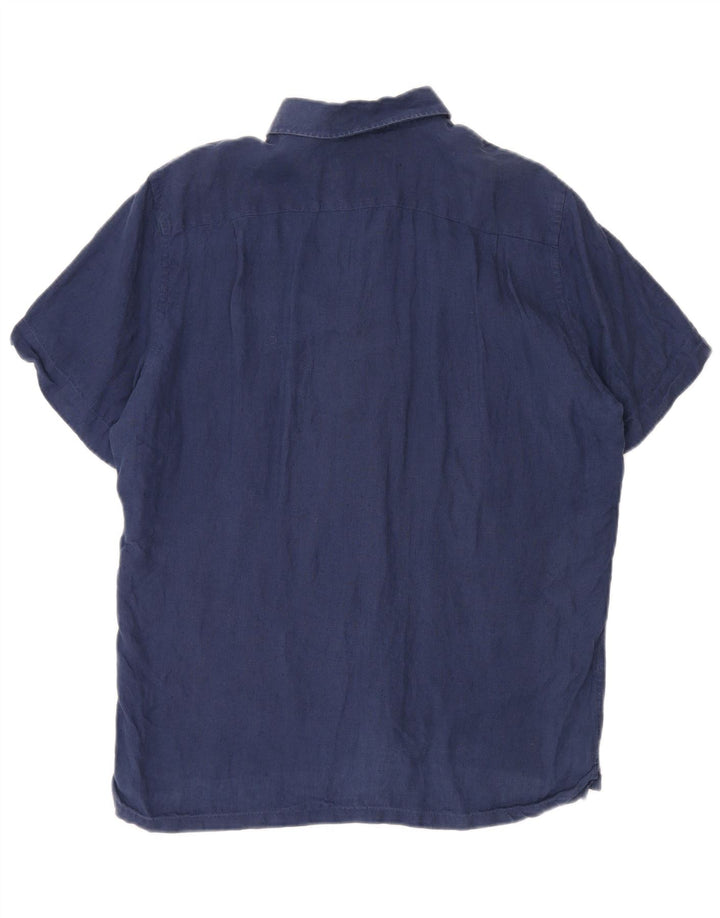 Lacoste Herren-Hemd, kurzärmelig, normale Passform, Größe 40, mittelmarineblau