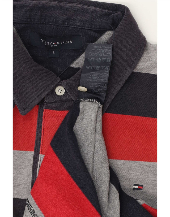 Tommy Hilfiger Herren-Poloshirt, groß, mehrfarbig, gestreift, Baumwolle