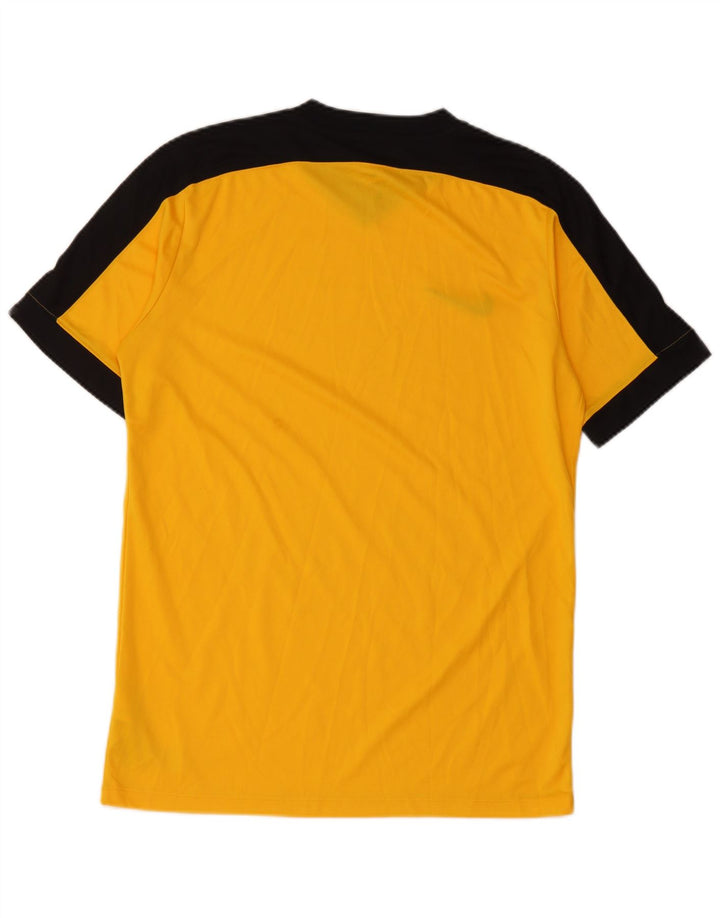 Nike Herren Dri Fit T-Shirt-Oberteil Mittelgelbes Farbblock-Polyester