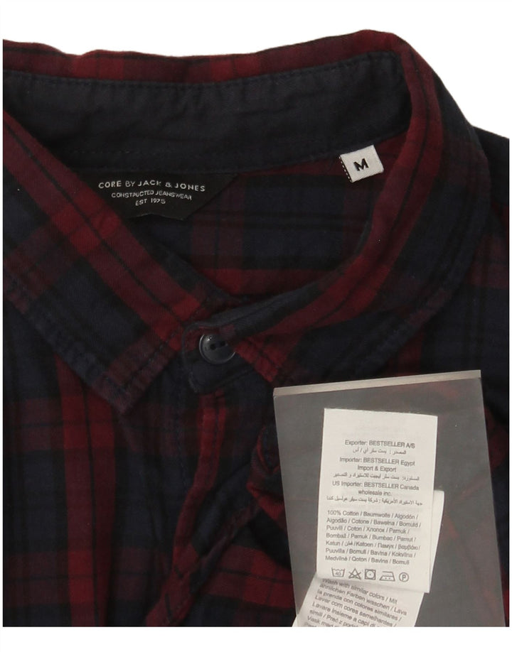 Jack & Jones Herren-Flanellhemd, mittelgroß, marineblau, kariert, Baumwolle