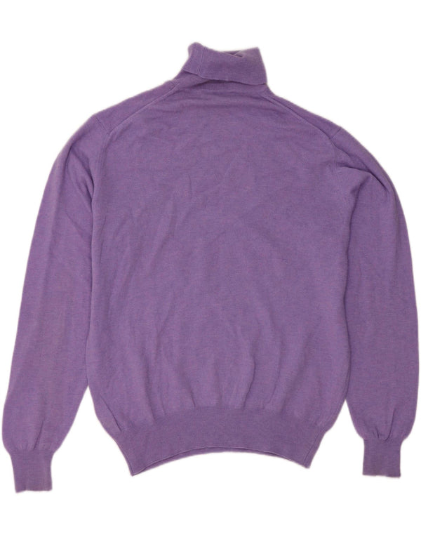 Fred Perry Herren-Pullover mit Rollkragen, reguläre Passform, groß, violette Wolle