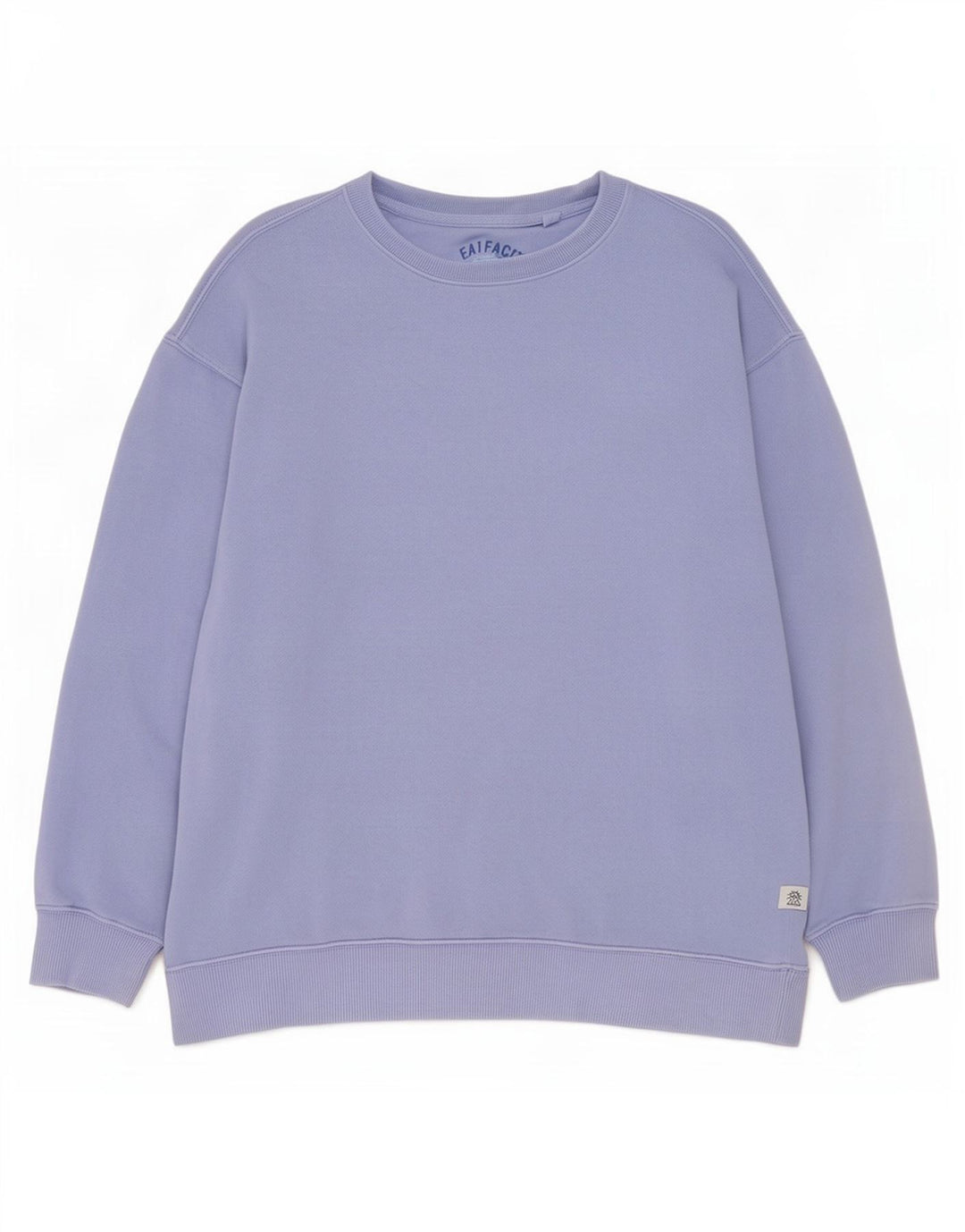 Fat Face Damen-Sweatshirt-Pullover UK 12 Mittelblaue Baumwolle