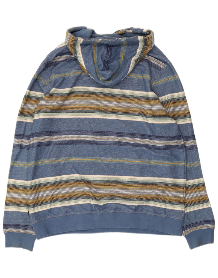 Fat Face Herren-Kapuzenpullover, XL, blau gestreift, Baumwolle