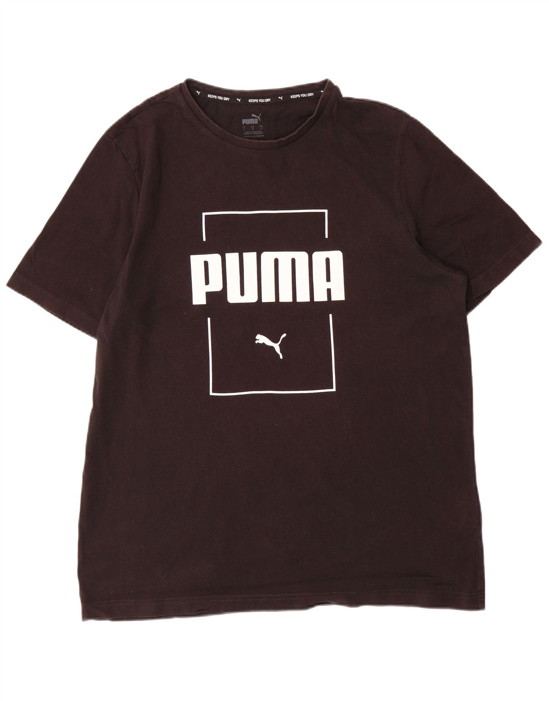 Puma Herren T-Shirt mit Grafik, groß, aus schwarzer Baumwolle