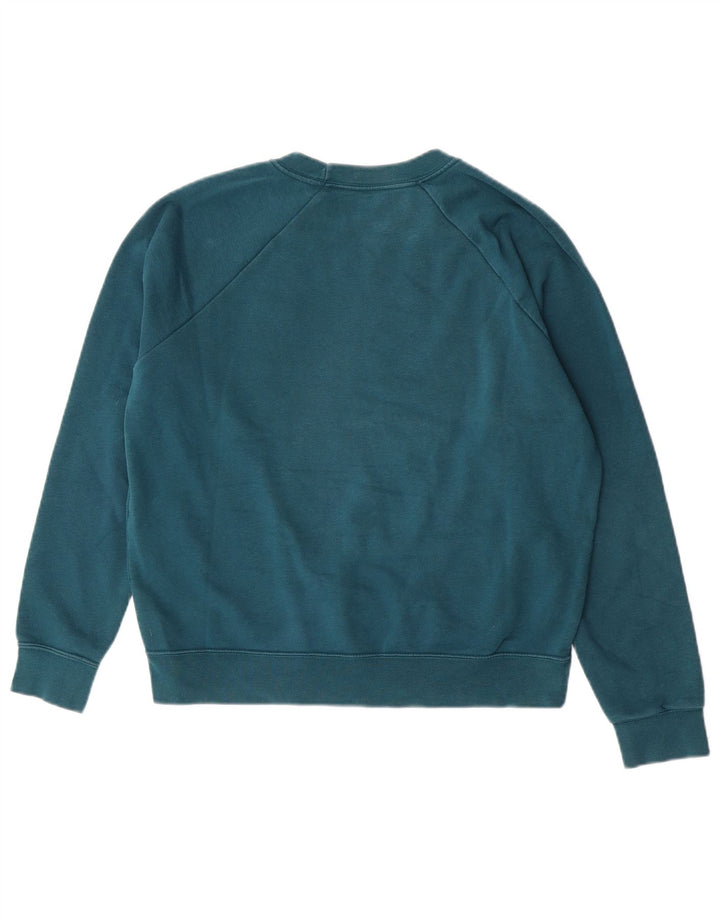 Nike Damen Sweatshirt Pullover UK 14 Mittelgrüne Baumwolle