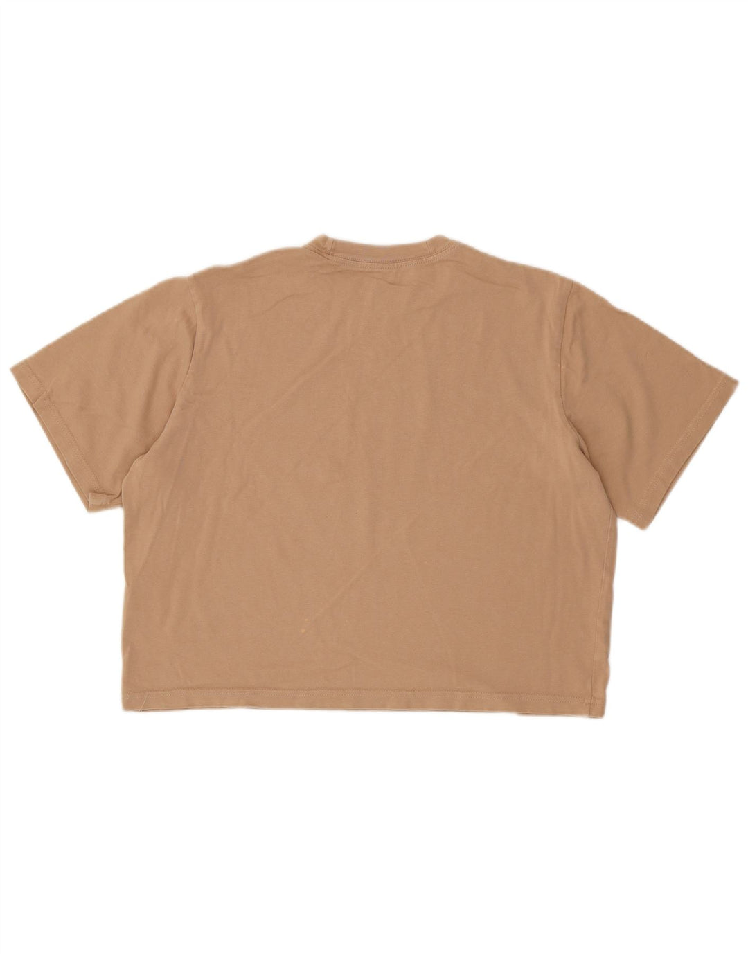 Nike Damen Crop T-Shirt Top UK 14 Mittelbeige Baumwolle