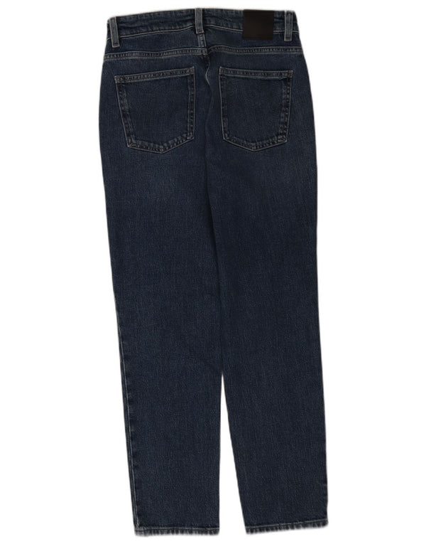 Massimo Dutti Damen Straight Jeans EU 36 XS W26 L26 Blaue Baumwolle