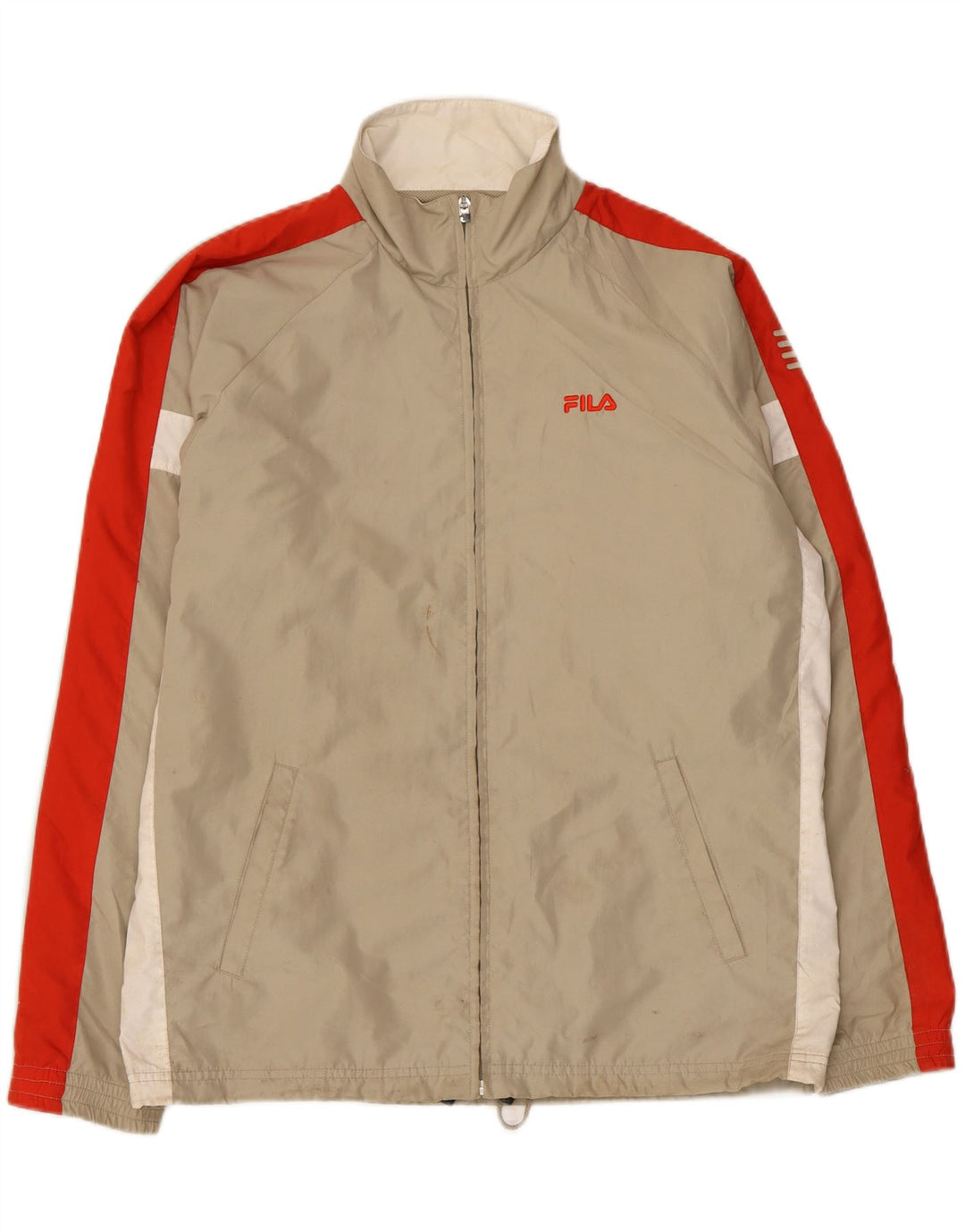 Fila Jungen-Trainingsanzug, Oberjacke, 15–16 Jahre, XL, Beige, Farbblock-Polyester