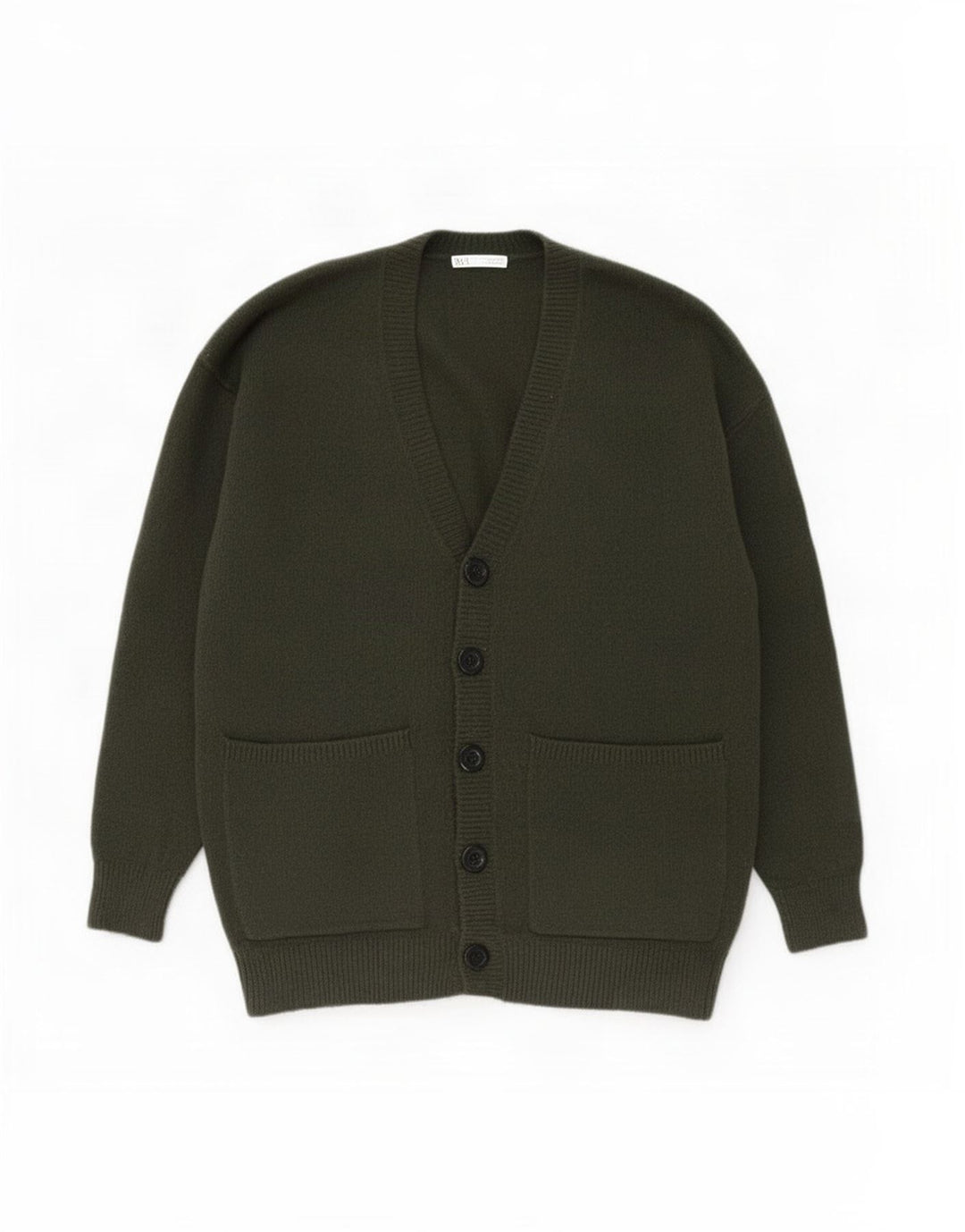 Zara Herren Strickjacke Medium Khaki Acryl
