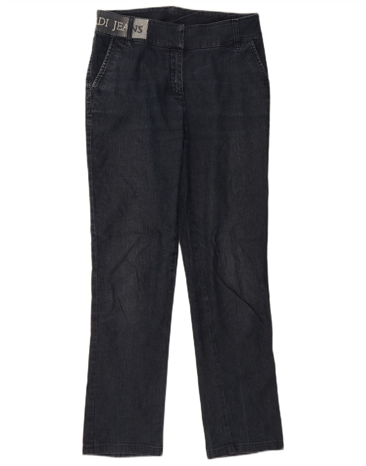 Trussardi Damen Graphic Slim Jeans W26 L31 Marineblau