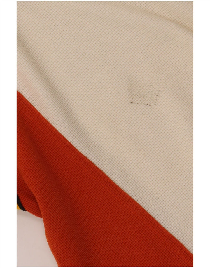 LOTTO Herren-Poloshirt UK 36/38 Small Weiß Colourblock Polyester