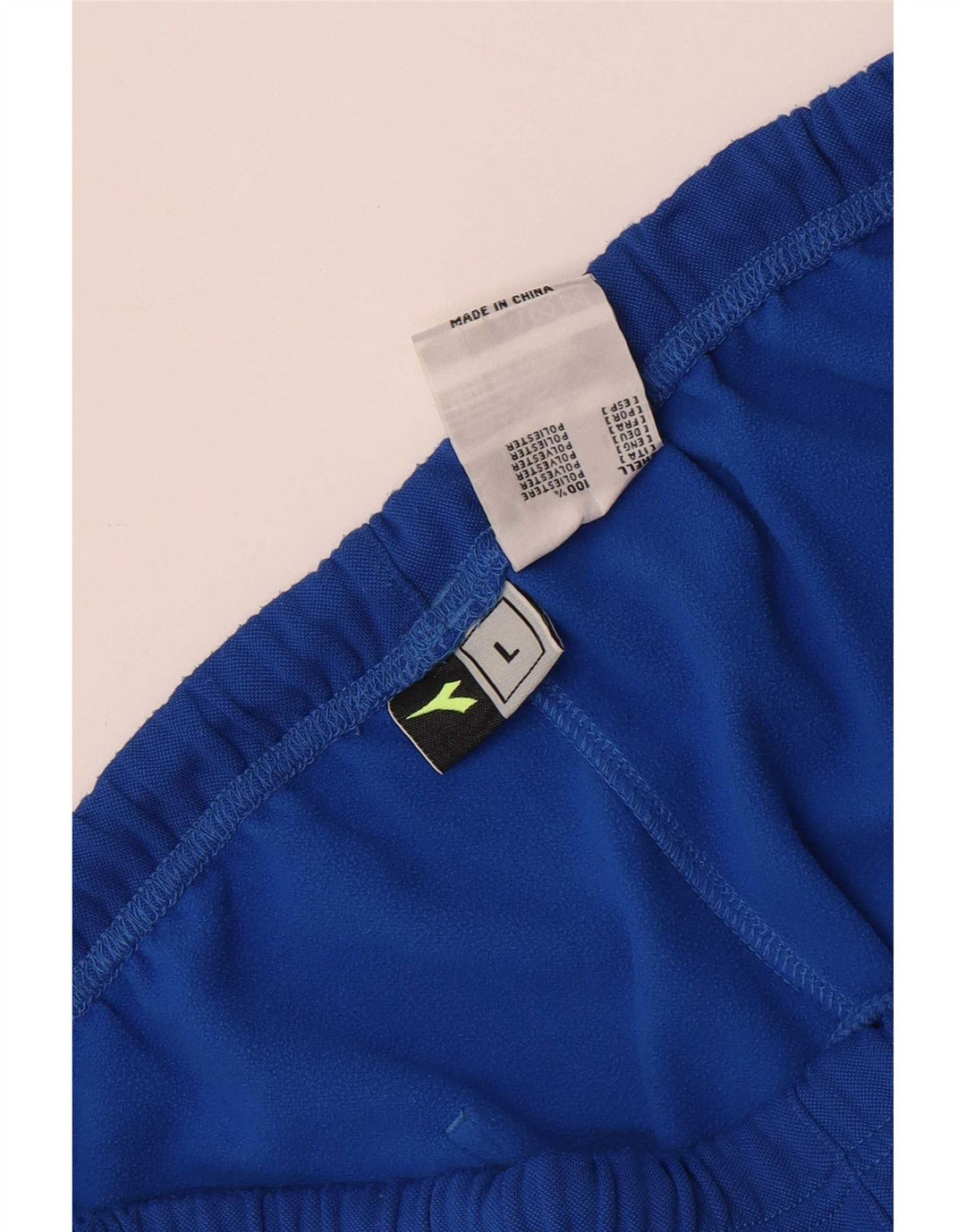 Diadora Herren-Trainingshose, Jogginghose, Größe L, Blau, Polyester