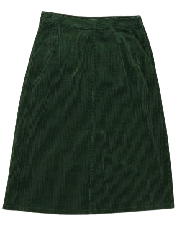 Seasalt Cornwall Damen Cordrock UK 14 Large W34 Grüne Baumwolle