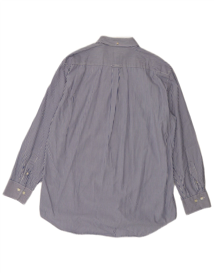 Gant Herren-Hemd, normal, Größe 41/42, 16 1/2, große, blau gestreifte Baumwolle