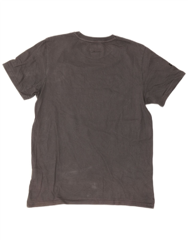 Superdry Herren Standard Graphic T-Shirt Top Large Grau Baumwolle