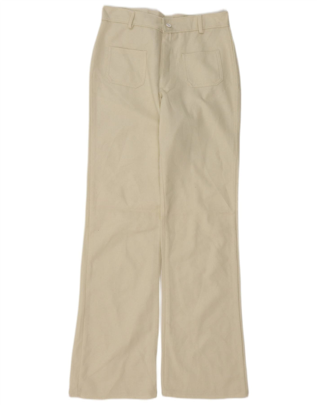 Vintage Damen Bootcut Freizeithose W30 L34 Off White