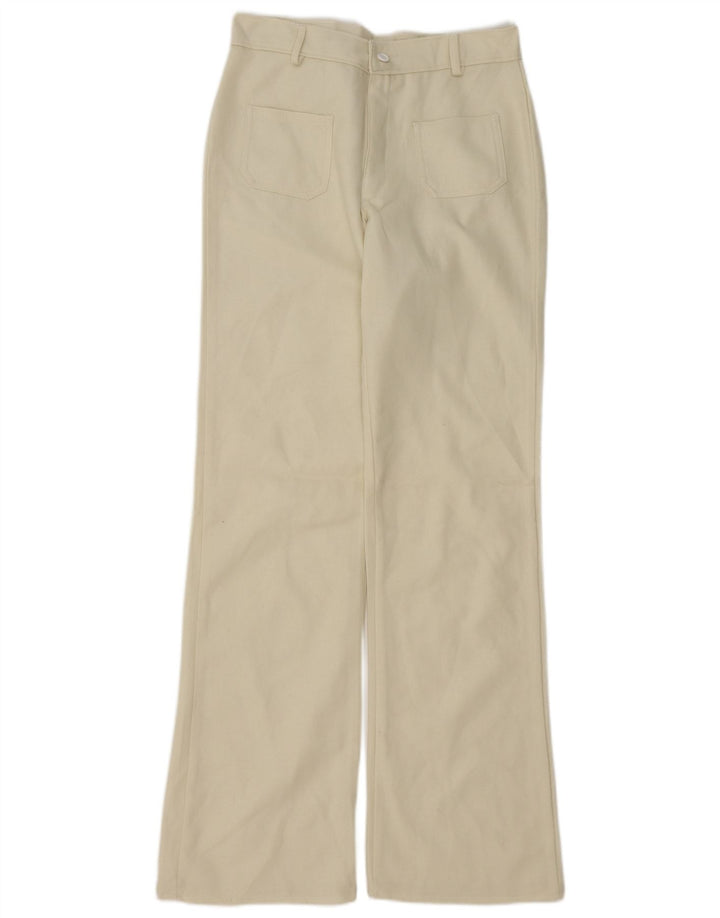 Vintage Damen Bootcut Freizeithose W30 L34 Off White