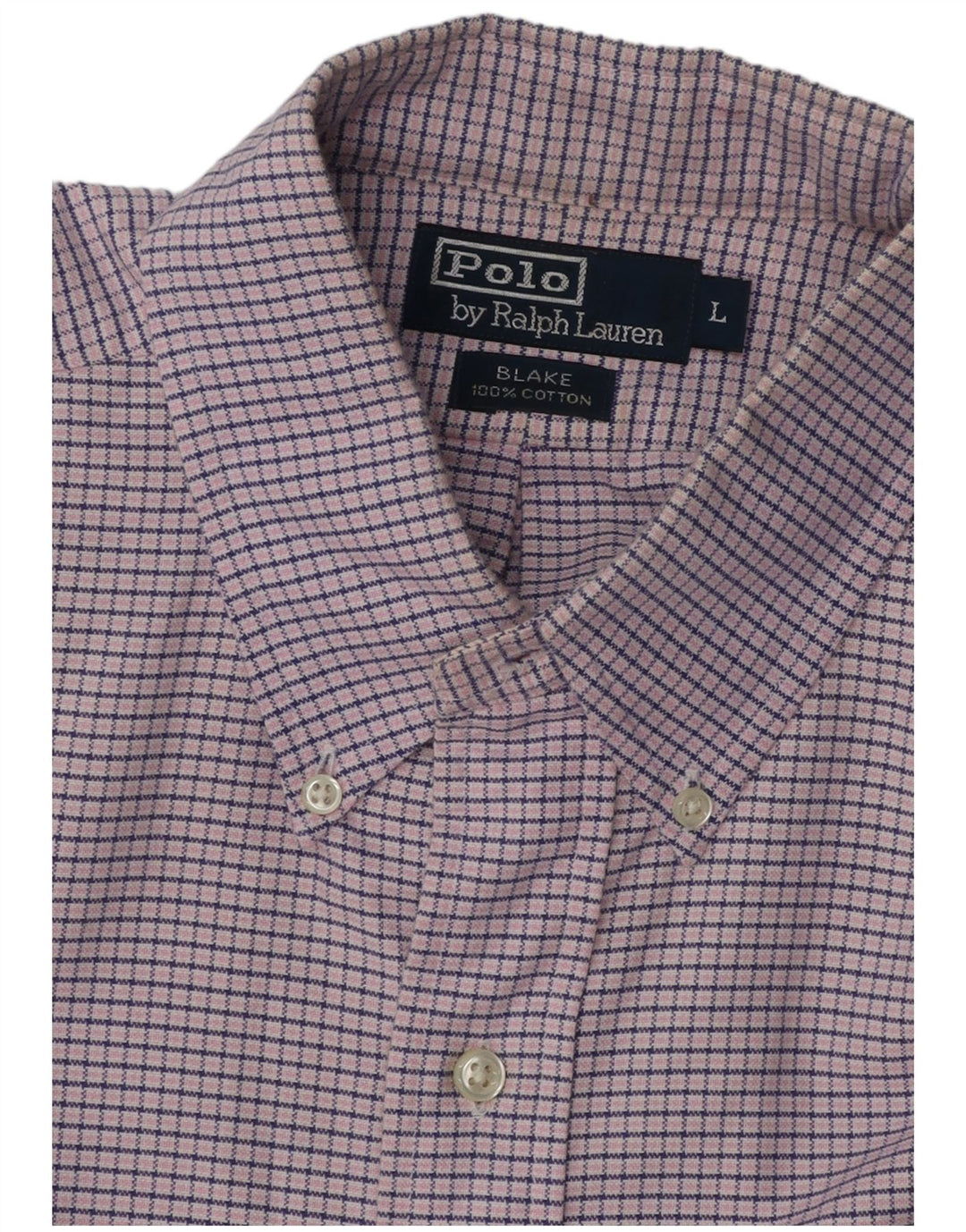 POLO RALPH LAUREN Herren Blake Kurzarmhemd, großes lila Gingham