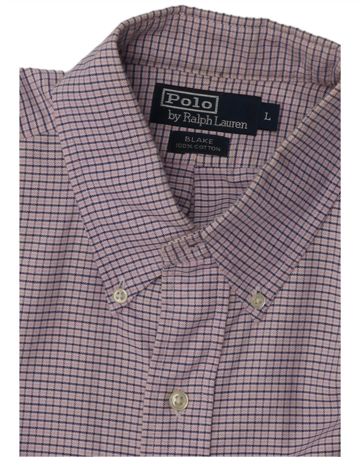 POLO RALPH LAUREN Herren Blake Kurzarmhemd, großes lila Gingham