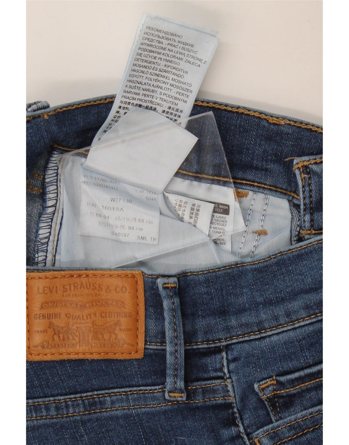 LEVI'S Damen 710 Super Skinny Jeans W27 L30 Blaue Baumwolle