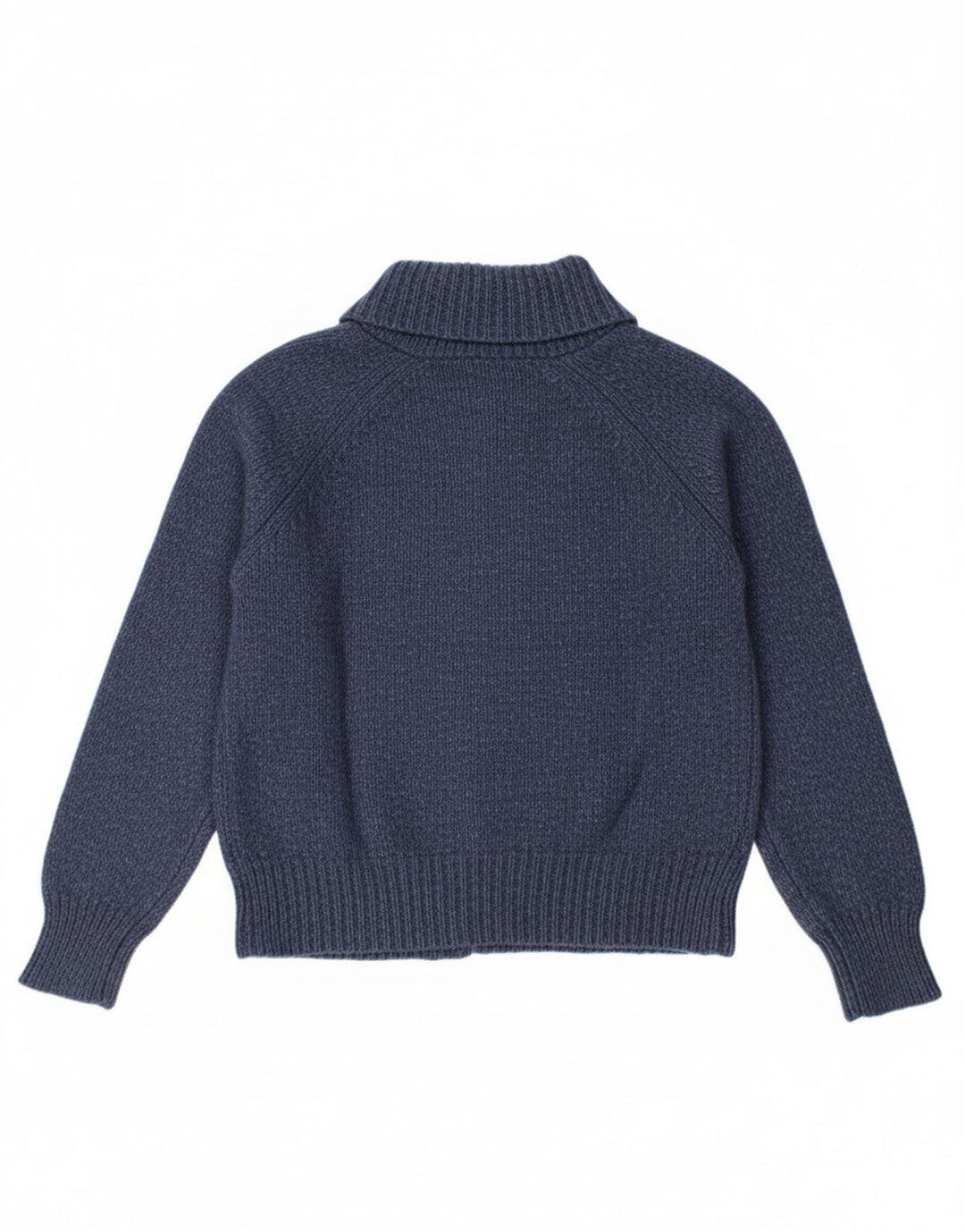 EDDIE BAUER Womens Cardigan Sweater UK 14 Large Navy Blue Wool